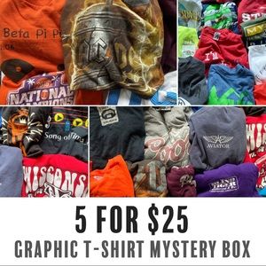 5 for $25 Graphic T-Shirt Mystery Box